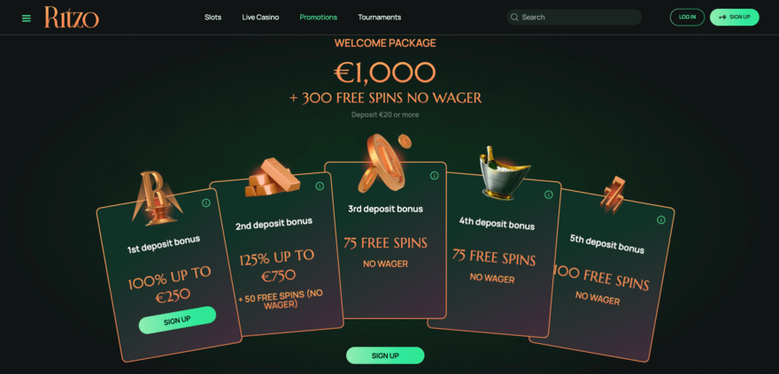 Insättningsbonus Casino Ritzo
