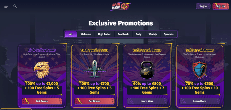 Insättningsbonus casino spinlander