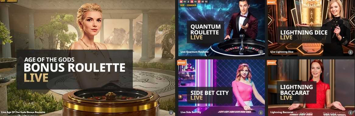 Live casino med spännande varianter