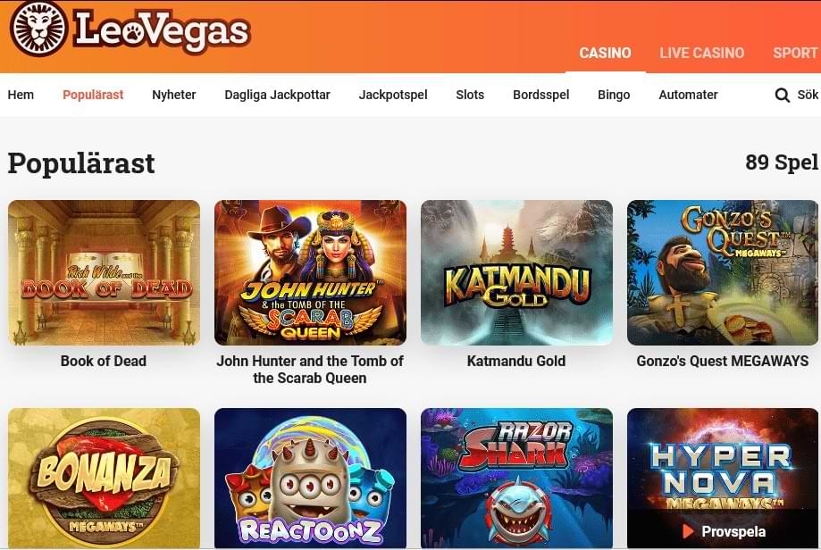 leovegas casino slots