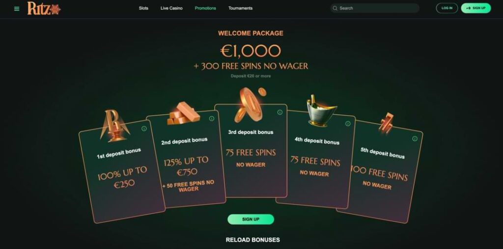 Ritzo Casino Bonusar
