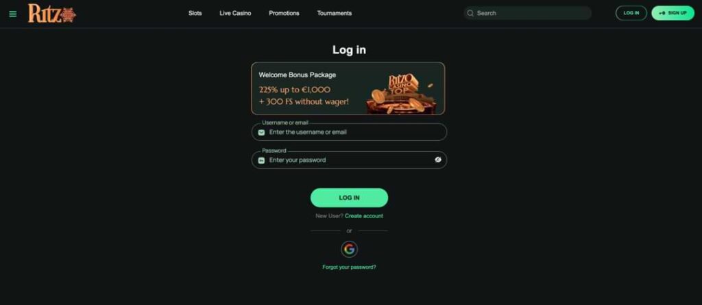 Hur du registrerar dig hos Ritzo Casino