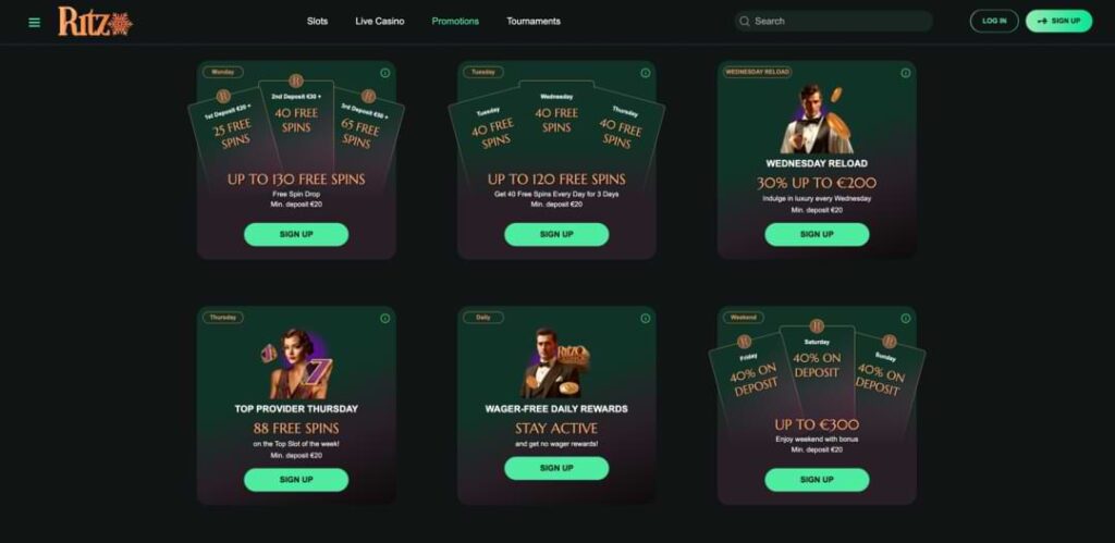 RitzoCasino - Weekend Reload Bonus