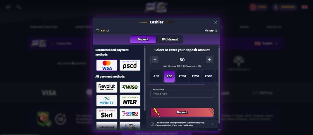 Spinlander payments Populära betalningsmetoder hos Spinlander
