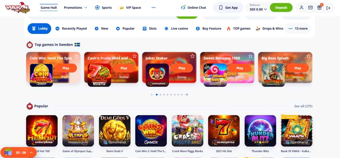 Vulkan Vegas Casino Spel